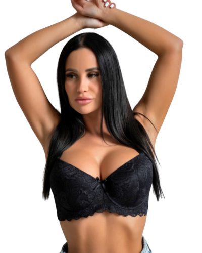 Unexpected csipkés fekete melltartó