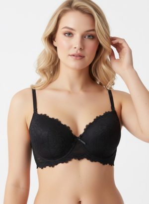 MRL exkluzív fekete push up melltartó