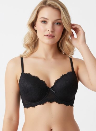 MRL exkluzív fekete push up melltartó