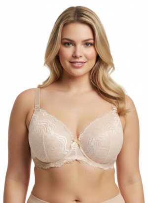 Marla csipkés testszínű plus size melltartó