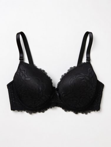 Marla csipkés fekete színű plus size melltartó