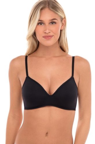 Week fekete merevítő nélküli plus size melltartó