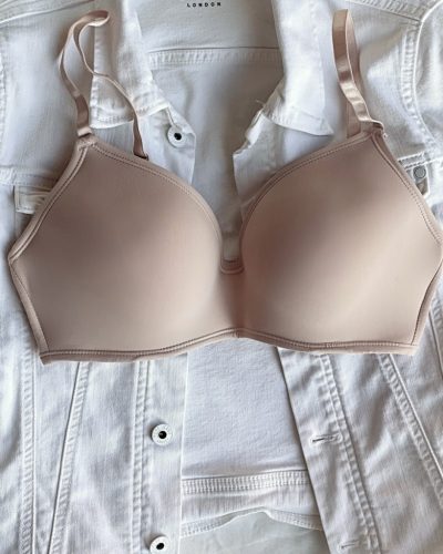 Week testszínű merevítő nélküli plus size melltartó