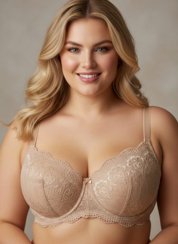 Embrace testszínű plus size melltartó