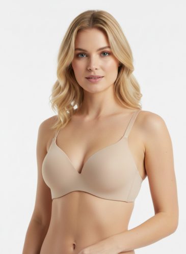 Charm testszínű merevítő nélküli melltartó