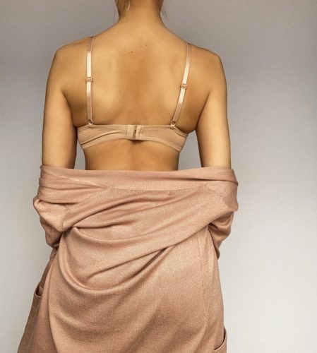 Charm testszínű merevítő nélküli melltartó