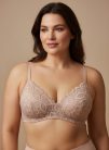 Lacy púder csipkés plus size merevítő nélküli melltartó