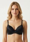 BH basic fekete lélegző push up melltartó