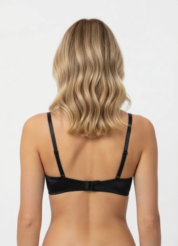 Factor fekete merevítő nélküli melltartó lézervágott hátrésszel