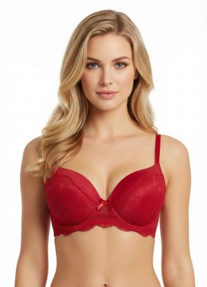 After last piros csipkés push up melltartó