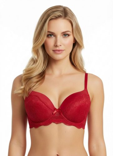 After last piros csipkés push up melltartó