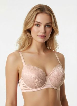 Saucey rózsaszín szatén push up melltartó