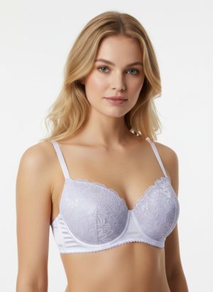 Saucey pasztell lila szatén push up melltartó