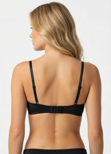 BH fekete merevítő nélküli lézervágott melltartó