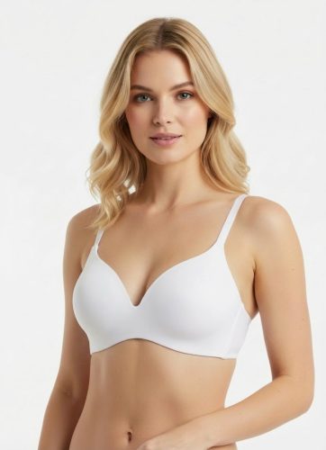 BH fehér merevítő nélküli lézervágott melltartó