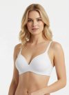 BH fehér merevítő nélküli lézervágott melltartó