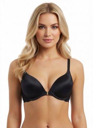 Race fekete elöl kapcsos szivacsos melltartó