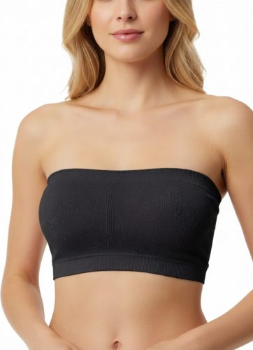 Daisy fekete merevítő nélküli bandeau csőtop