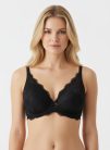 Tmr fekete csipkés slight push up melltartó