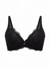 Tmr fekete csipkés slight push up melltartó