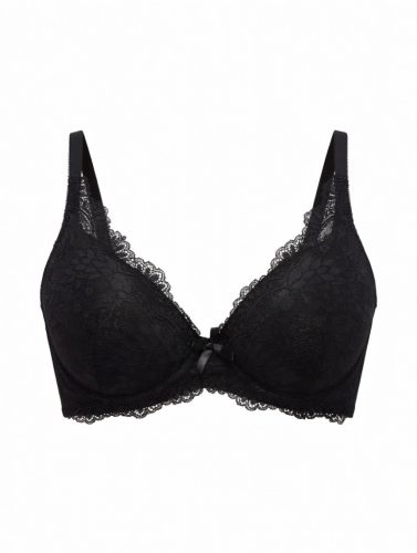 Tmr fekete csipkés slight push up melltartó
