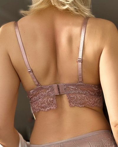 Harmony púder színű hosszított csipkés melltartó