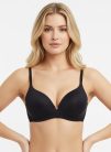 Center Front Love fekete merevítő nélküli melltartó