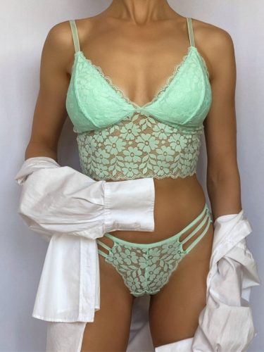 Lacey mentazöld csipkés merevítő nélküli bralette