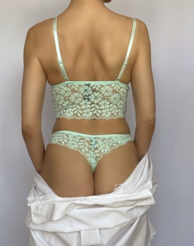 Lacey mentazöld csipkés merevítő nélküli bralette