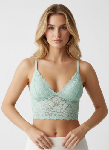 Lacey mentazöld csipkés merevítő nélküli bralette