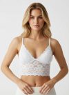 Lacey Fehér csipkés hosszított merevítő nélküli bralette