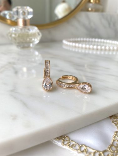 Arany színű nemesacél fülbevaló 