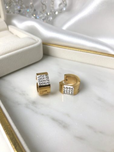 Exkluzív aranyszínű nemesacél fülbevaló