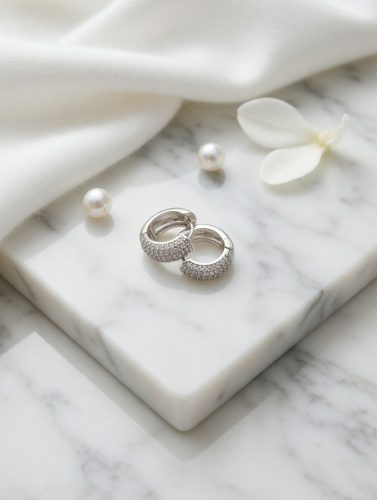 Ezüst színű nemesacél fülbevaló