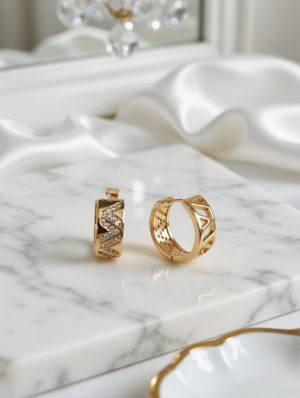 Köves nemesacél fülbevaló