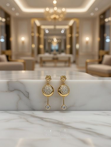 Bedugós arany színű fülbevaló