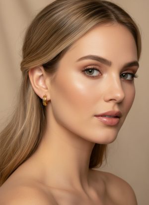 Görög mintás arany színű fülbevaló