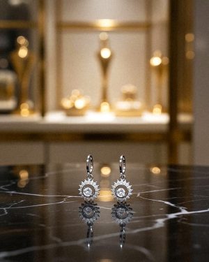  Lógós ezüst köves nemesacél fülbevaló