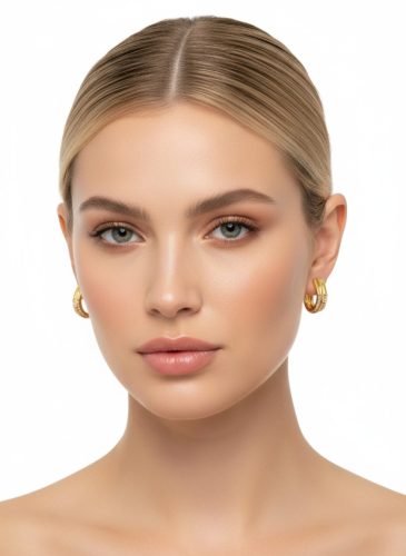 Arany színű köves karika fülbevaló.