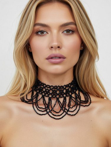 Fekete gyöngy nyaklánc