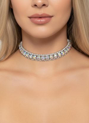 Strasszköves choker szett