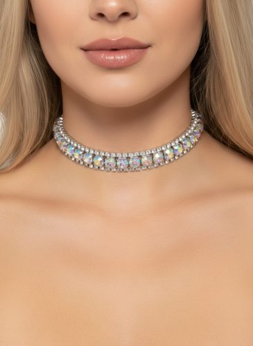 Strasszköves choker szett