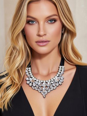 Ezüst köves nyaklánc