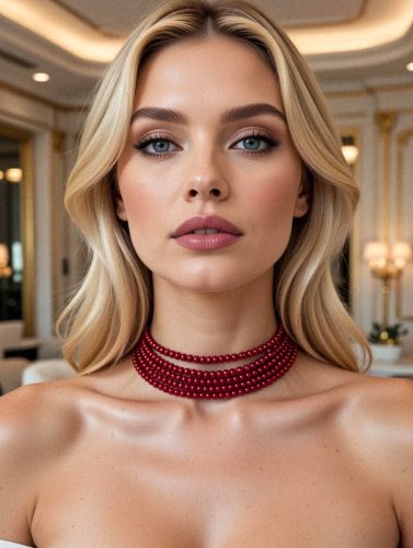 Bordó gyöngy choker