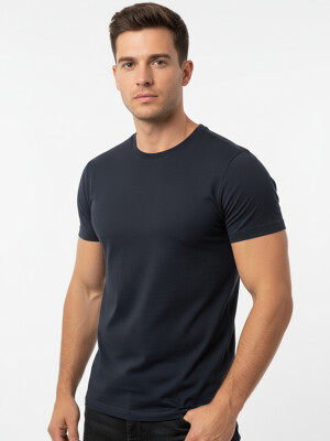 Baci Man férfi sötétkék pamut felső