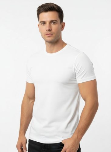 Baci Man férfi V-nyakú pamut felső