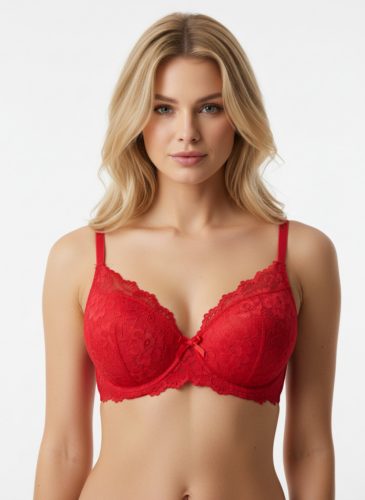 Head Over piros csipkés melltartó