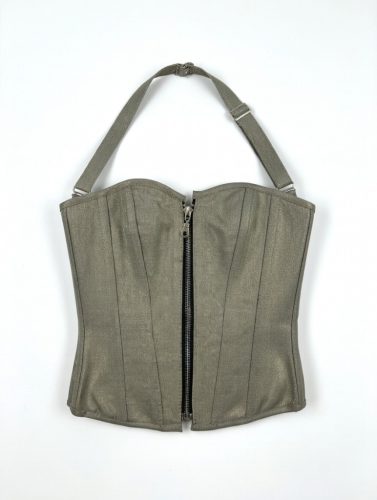 Arany színű elől cipzáras fűző