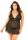 Csipkével kombinált mesh plus size babydoll tangával