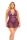 Csipkés mesh plus size babydoll tangával